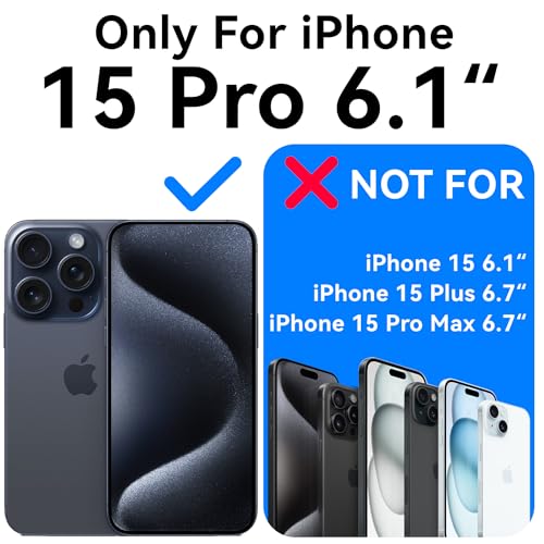 Clear Case for iPhone 15 Pro Max Phone Cases Not-Yellowing, with 2X Screen - Bild 42 von 77