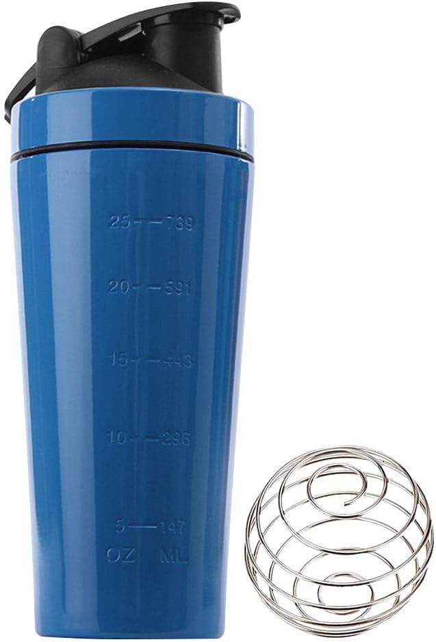 プロテインシェーカーシェイカーボトルステンレス鋼発振器ボール付液漏れ＆匂い防止食洗機対応大容量プロテインシェイカー1リットルステンレ