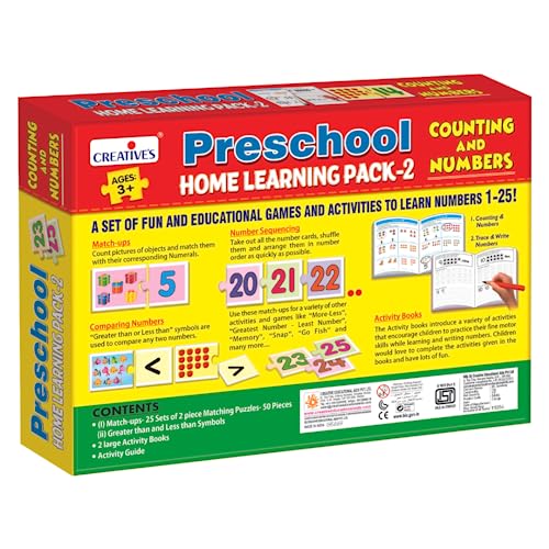 Image of Creative's Preschool Home Learning Pack-2| Counting & Numbers | Early Leaner Puzzles for Kids | Pre-School Learning Game for Kids | Activity Educational Games | Ages -3 Years