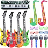DUGEHO Guitarra Saxofón Micrófono Globos Instrumentos Musicales