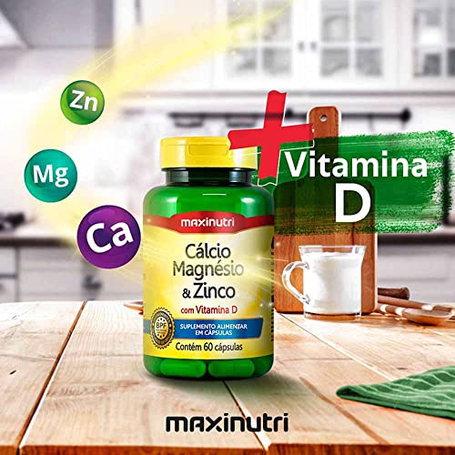 Kit 4 Cálcio Magnésio Zinco Vitamina D Reposição e fixação de Cálcio no Organismo 60 Cápsulas