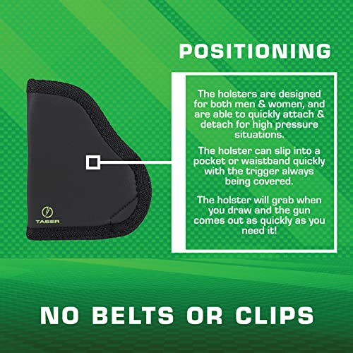 Sticky Holsters Taser Holster For Concealed Carry For Men And Women - Fits Taser Pulse - For Left And Right-Hand Draw; Iwb And Pocket Carry; Black #TOP2