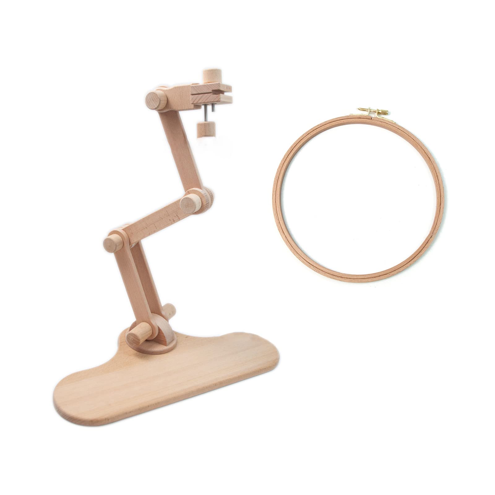 Bastidor de bordado de madera, soporte de bordado, marco de bordado de madera, punto de cruz, neumáticos, anillos, marco, herramienta de costura ajustable
