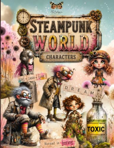 Steampunk World Characters Ephemera for Junk Journals: Colorful Whimsical Steampunk Boys and Girls , Signs & Ephemera to Cut Out & Collage: Fairies, ... for Scrapbooking, Decoupage & Paper Crafts image 2