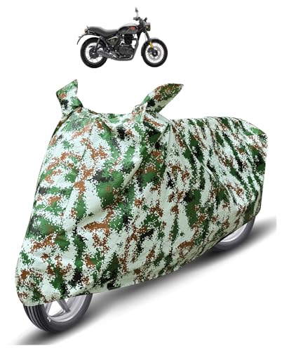 Image of Auto Hub Waterproof Bike Cover Compatible with RE Hunter 350 Dustproof, UV Protection Two Wheeler Bike Hunter 350 Cover - Forest