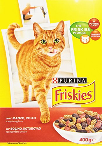 PURINA FRISKIES 5 Promesse Crocchette per Gatti Adulti con Manzo e Pollo Sacco da 400g