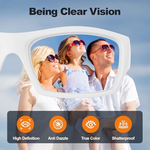 DEAFRAIN Kids Sunglasses Boys Girls Youth Polarized Unbreakable Flexible Sports Baseball Glasses for Teen Age 5-133