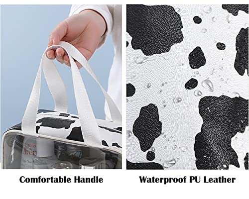Imcuzur Travel Toiletry Bag For Women, Makeup Bag Cosmetic Organizer, Travel Tote For Accessories Toiletries (Cow Pattern - M) #TOP4