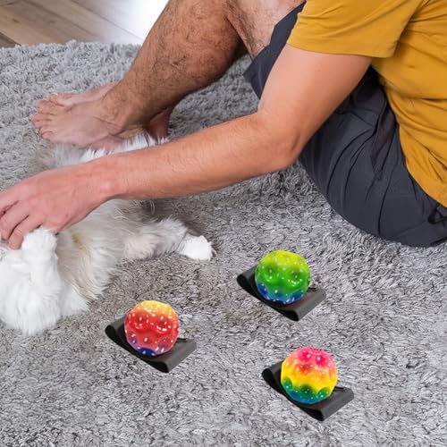 ClcIosis 6 Stück Ball Mit Schnur, Springball Mit Schnur Bouncing Ball Handgelenk, Interaktives Spielzeug Zum Stressabbau Für Spielzeug Im Freien Elastische Trainingsballe