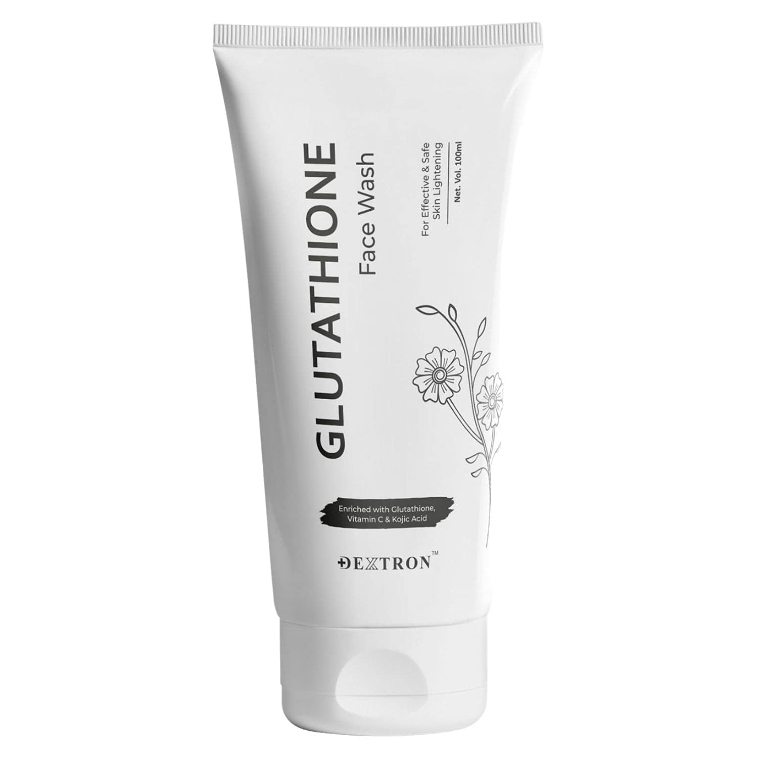 Glutathione Face Wash with Vitamin C & Kojic Acid, for Skin Lightening, 100ml Beauty