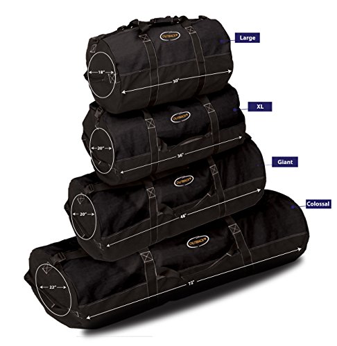 Ledmark Heavyweight Cotton Canvas Outback Duffle Bag, Giant 48