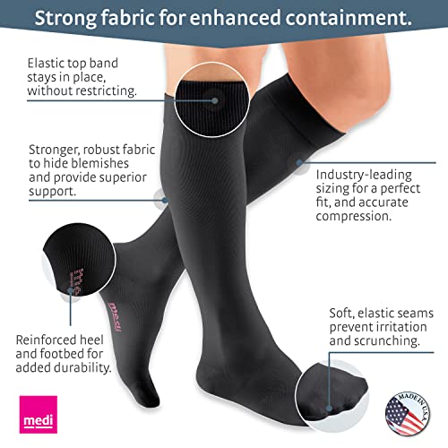 mediven Plus for Men & Women, 20-30mmHg Compression Socks, Closed Toe Knee High Socks, IV, Petite, Beige by mediven - Image 2