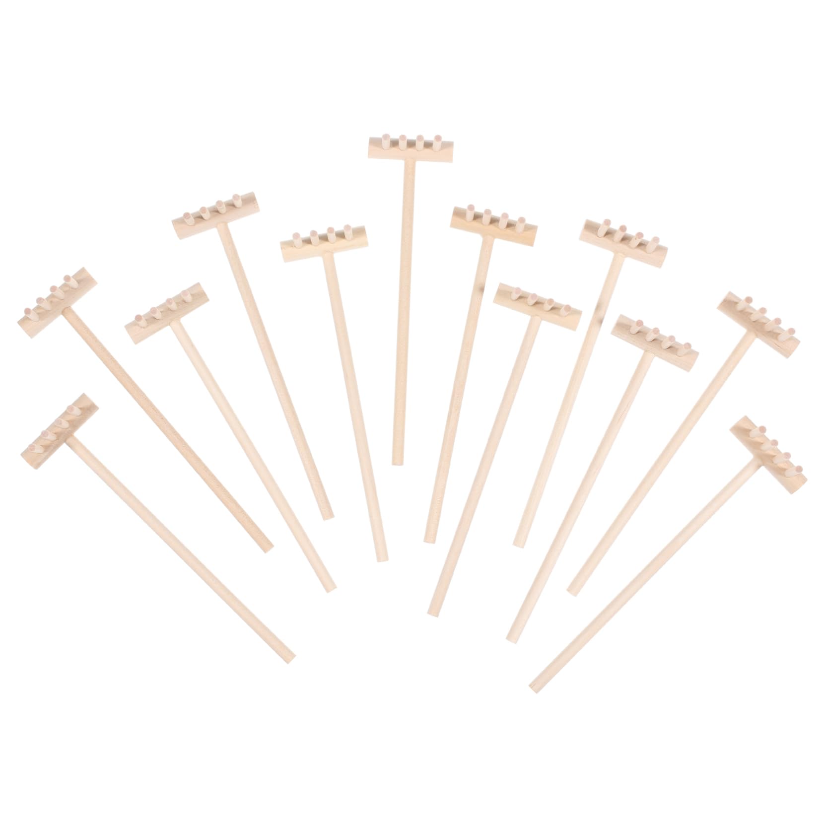 Yardenfun12pcs Mini Sand Rake Set - Micro Landscape Gardening Tools - Bamboo Zen Garden Accessories - Compact Desk Decor - Small Outdoor Toy - Sandbox Tool Kit - Tabletop Meditation Tray Rakes