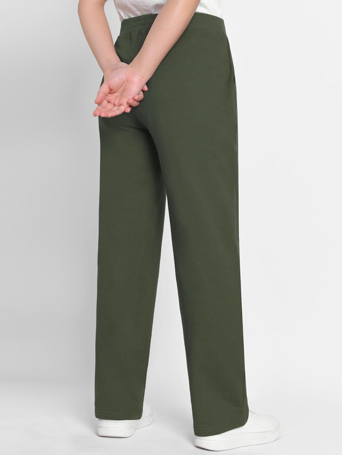 Weintee Women's Petite Cotton Pull On Pants with Pockets - Image 2