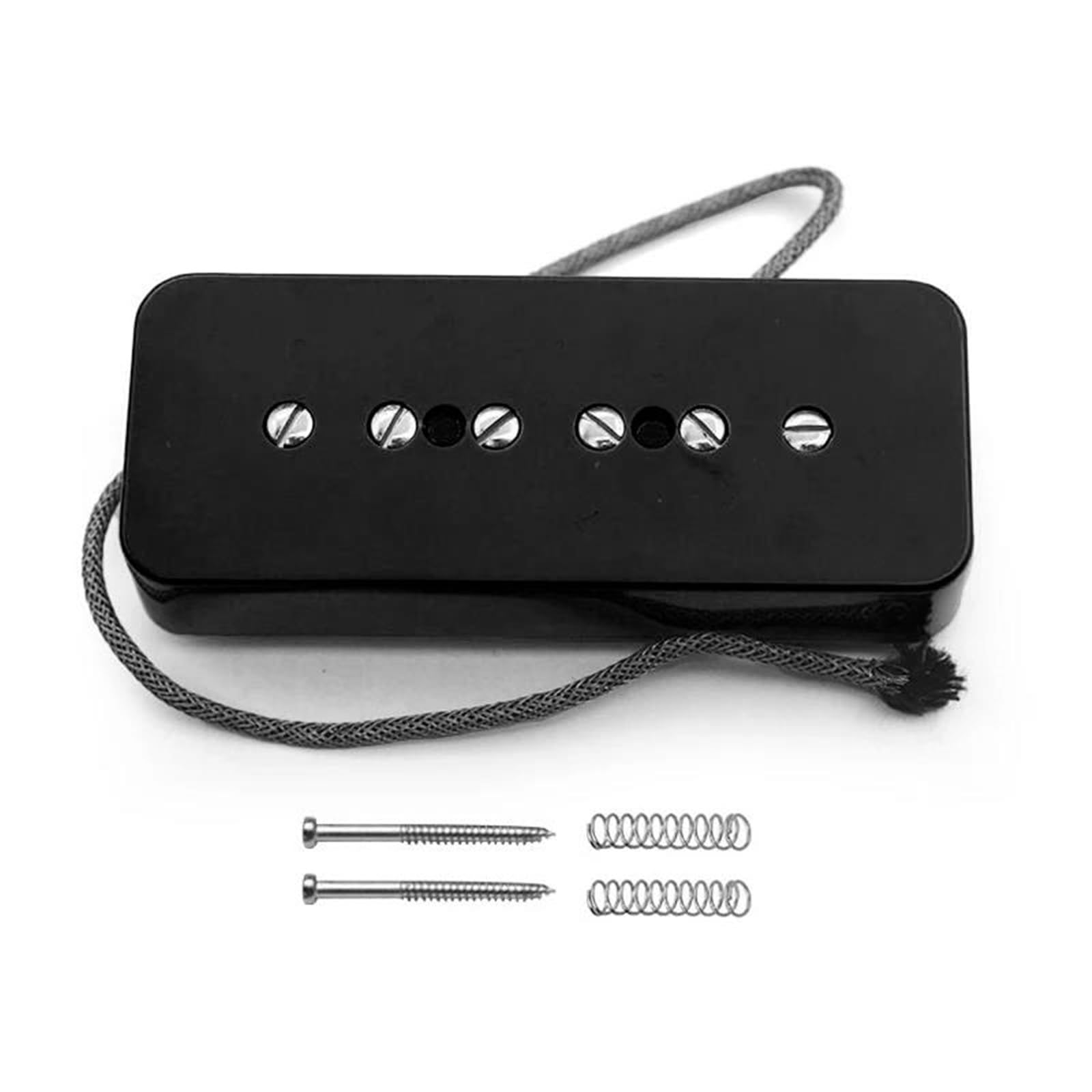 Przetwornik Do Gitary Elektrycznej Vintage Przetwornik Gitarowy Alnico 2 Soapbar | Alnico II Pickup Akcesoria do gitary czarny biały żółty (czarny mostek)