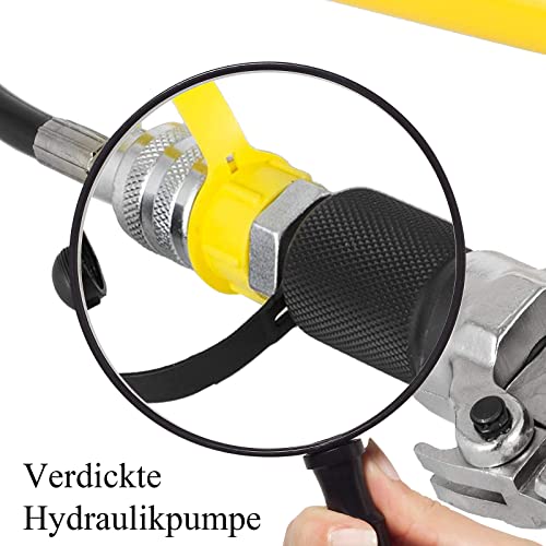 Foto von BotaBay Presszange 6T Presskraft Hydraulische Presszange Rohrpresszange 12-28mm Typ V Crimpzange 360°-Schwenkkopf Handpresswerkzeug Set für PEX-Rohre PB-Rohre Kupferrohre