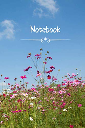 Wildflower Blank Lined Journal Notebook: A daily diary or notebook for lovers of beautiful wildflowers, White