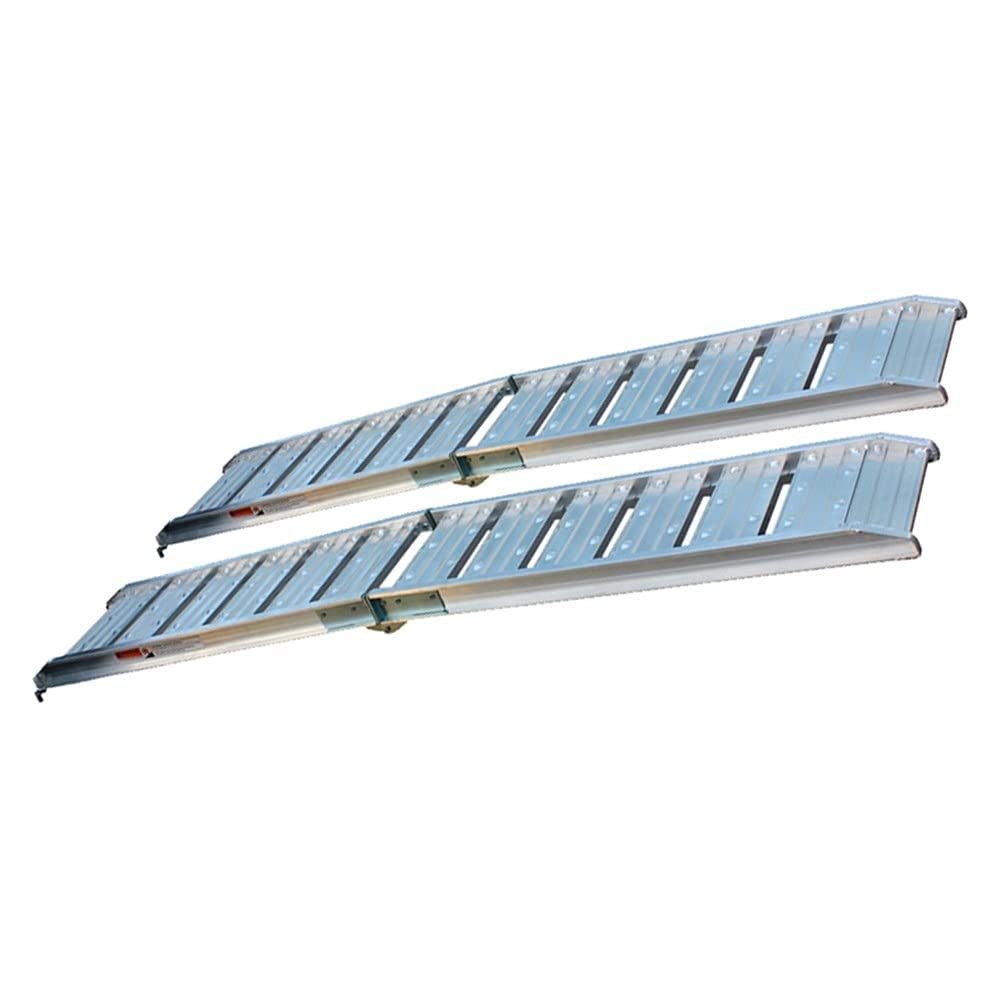 Juego de 2 rampas de Aluminio para Motocicleta, rampa de Puerta portátil para Carrito y Silla de Ruedas, Acceso sin barreras