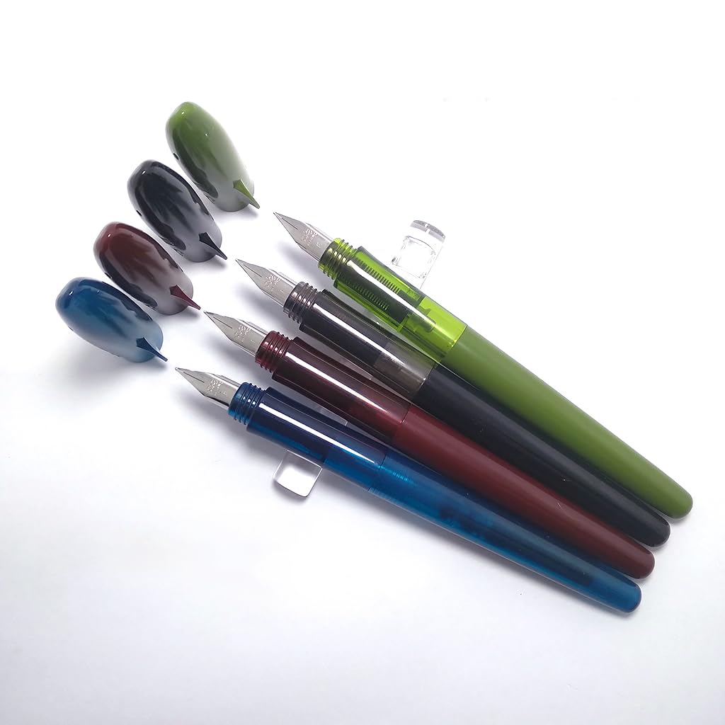 Jinhao Füllfederhalter Set – 6 Bunte Hai-Designs | Mit Konverter, Für Schule & Büro | Kunststoff-Gehäuse, Mittlere Feder