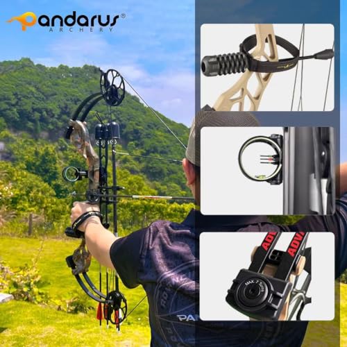 Pandarus Compound Bow Package For Adults And Teens,19-70 Lbs Draw Weight Adjustable,19 Inch-30 Inch Draw Length,Limbs Made In Usa,Archery Bow And Arrow Set,Up To 320 Fps thumb #3