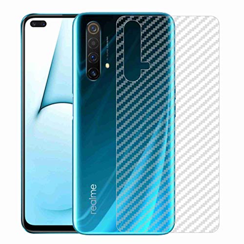 Image of Compatible with Oppo Realme X50 Back Screen Protective Film Carbon Fiber Skin Transparent Screen Guard Sticker