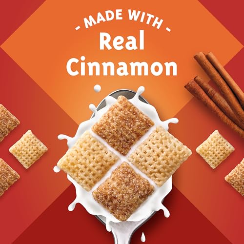 Cinnamon Chex Cereal, Gluten Free Breakfast Cereal, Made with Whole Grain, Family Size, 19.2 oz