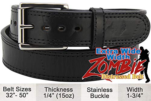 BullhideBelts.com Men's Leather Distressed Belt, 1.75” Wide2