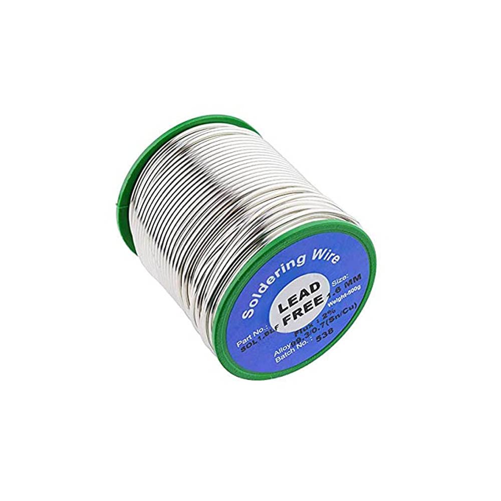 UKCable-Ties 1 Meter Solder Wire Lead Free Fluxed Core 0.8mm to 3.25mm (10 SWG (3.25mm))