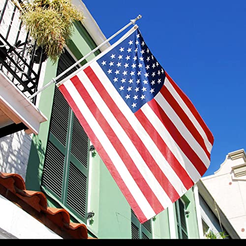 Jetlifee Flag Pole 6Ft Flagpole Kit For American Flag Tangle Free Flag Pole For House Garden Yard Flag Pole With Silver Top Ball And 360° Rotating Anti Wrap Flag Mounting Rings(Flag Not Included) #TOP7
