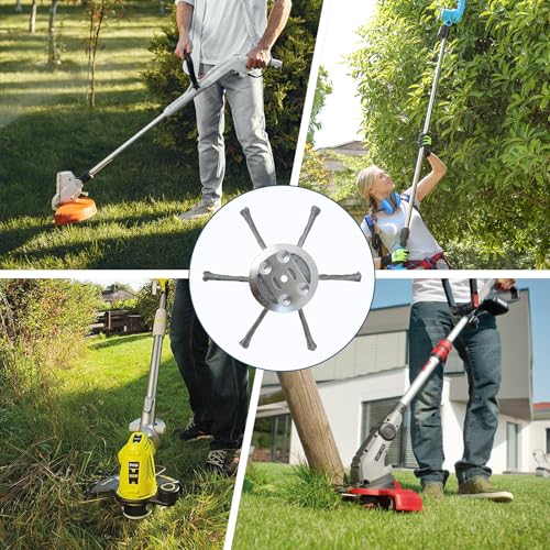 KLINNA 6 Kopf 150mm Unkrautbürste für Rasentrimmer, Robuster Freischneider Aufsatz aus Stahldraht, Langlebiger Unkrautbürste für Akku Freischneider zur Fugenreinigung im Garten