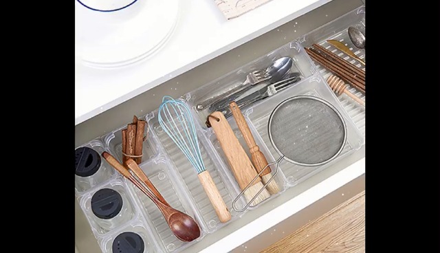 Organizzatore Cassetti Yosemy 16 Pezzi | Trasparente Con Gommini Antiscivolo | Per Ufficio, Cucina, Cosmetici - Foto 8