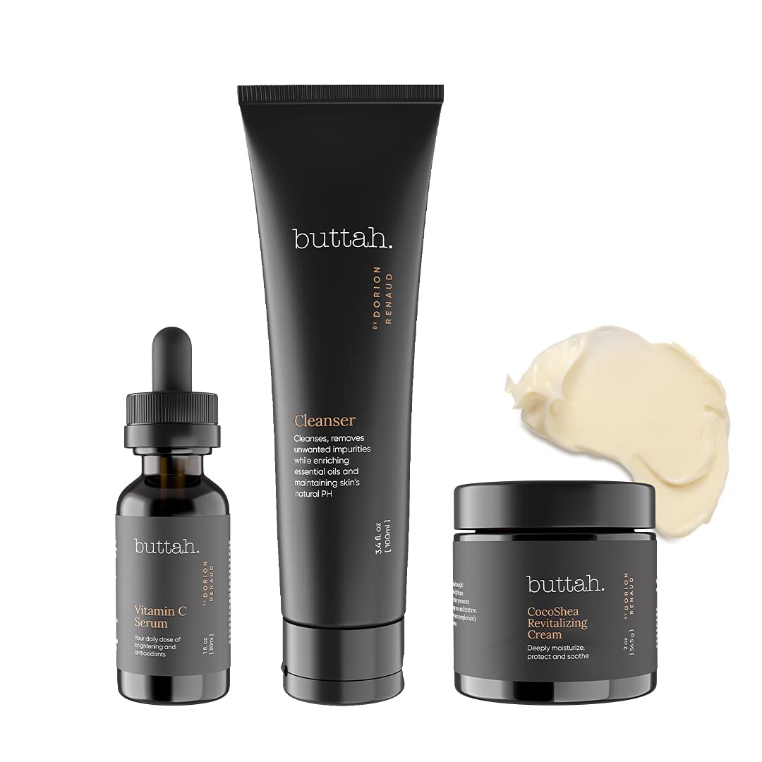 Buttah Skin Transforming Kit With NEW CocoShea Revitalizing Cream for Melanin Rich Skin | CocoShea Revitalizing Cream 2 oz...
