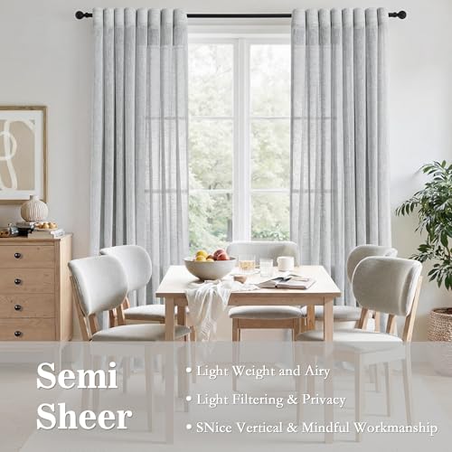 Rideaux semi-transparent gris clair pour bloquer le vis-à-vis sans assombrir - 5