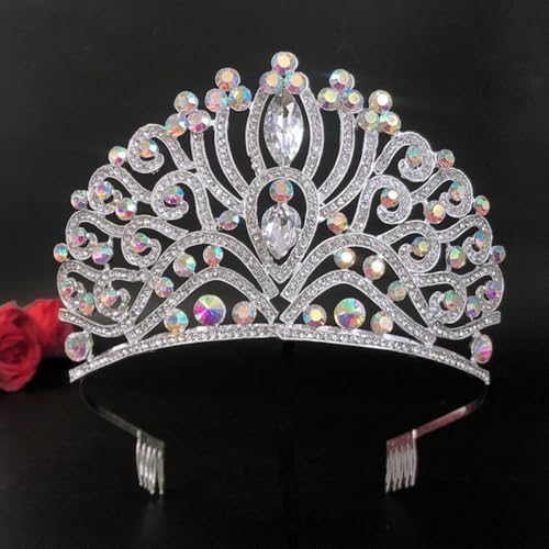 Tocado de cristal DOITOOL para bodas y cumpleaños de aleación ligera 6