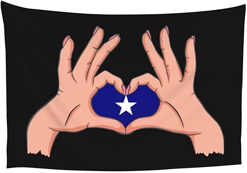Miniatura 8 de LIFANGMI Holding A Heart Bonnie Blue Flag Tapestry Wall Hanging 60x40 Inch Bedroom Living Room Dormitory Home Decoration Wall Tapestry