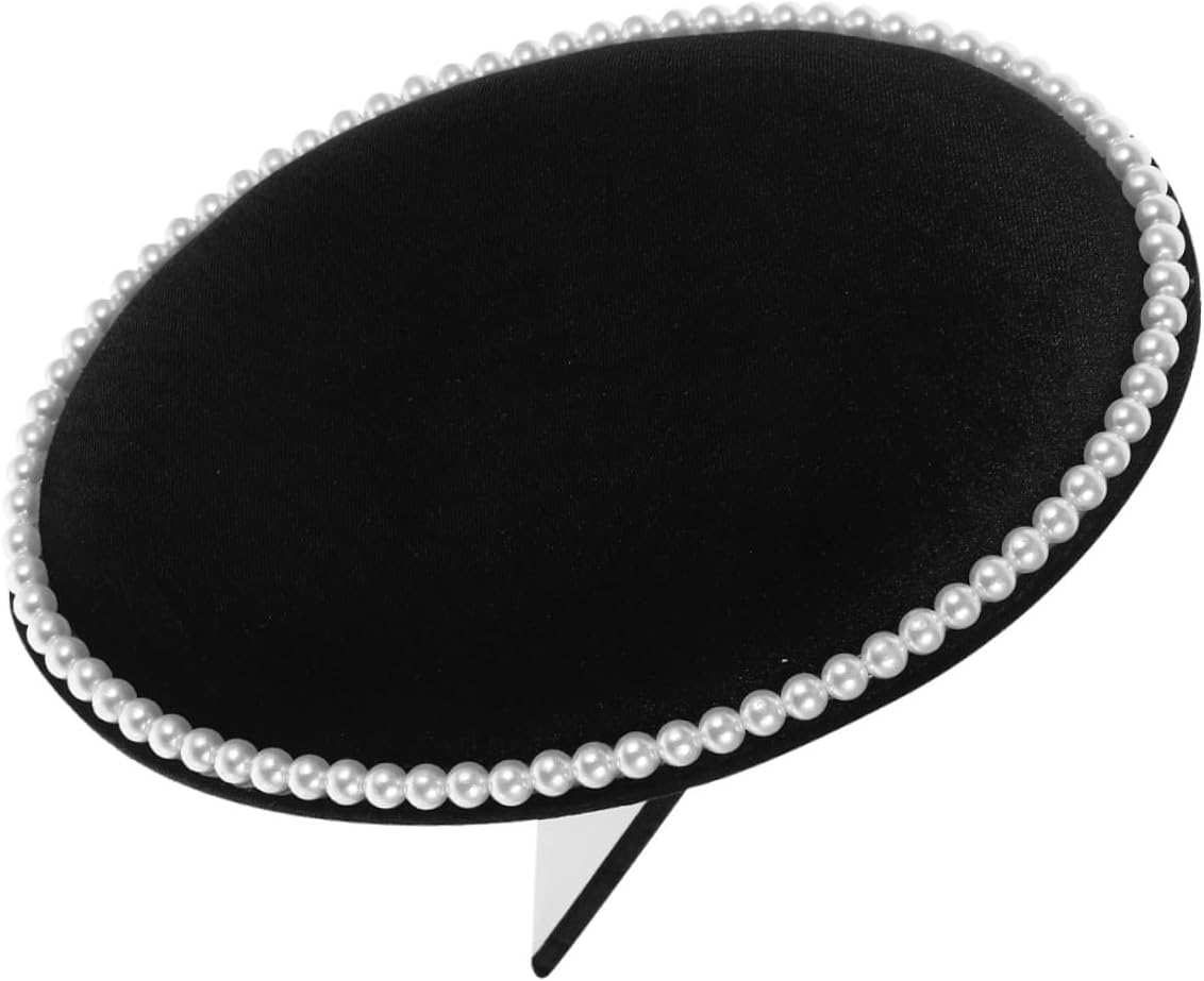 SOLUSTRE Earring Rack Wall-mounted Jewelry Organizer with Black Velvet Oval Pearl Board Large Size Earring Display Stand for Studs and Necklaces Home Accessory Storage