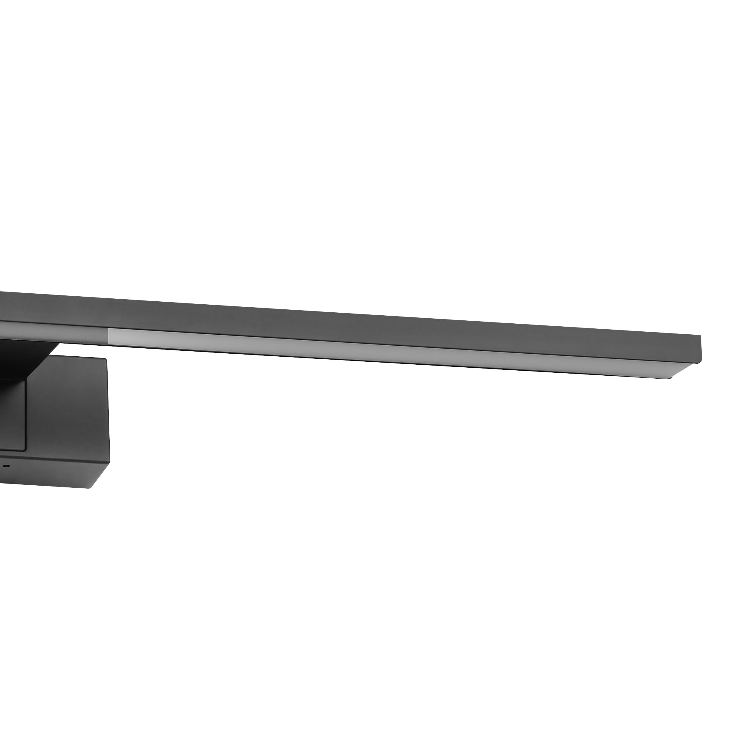 EGLO LED Spiegelleuchte Conettilla, Lampe Spiegel Badezimmer | Spiegellampe aus Aluminium in Schwarz und Kunststoff in Weiß, warmweiß - kaltweiß, IP44, L 60 cm