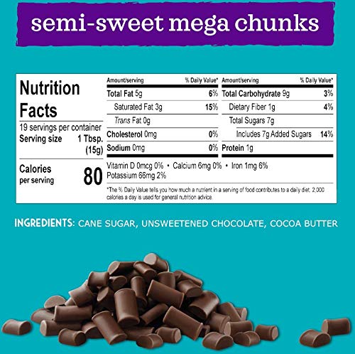 Enjoy Life Baking Chocolate, Soy Free, Nut Free, Gluten Free, Dairy Free, Non Gmo, Vegan, Paleo, Semi Sweet Mega Chunks, 10 Ounce Bags (Pack Of 6) #TOP4
