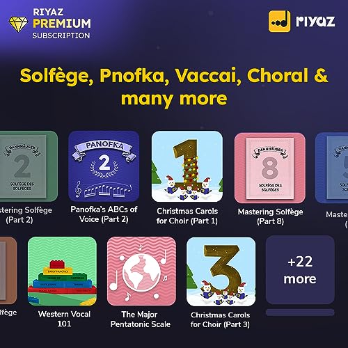 Image of Riyaz App - Learn to Sing Western Vocal | 12 Months Premium Subscription | Suitable for Guitar / Vaccai / Choral / Solfege Learners | 35 Lakhs Learners | (Activation Link by Email in 2 Hours)