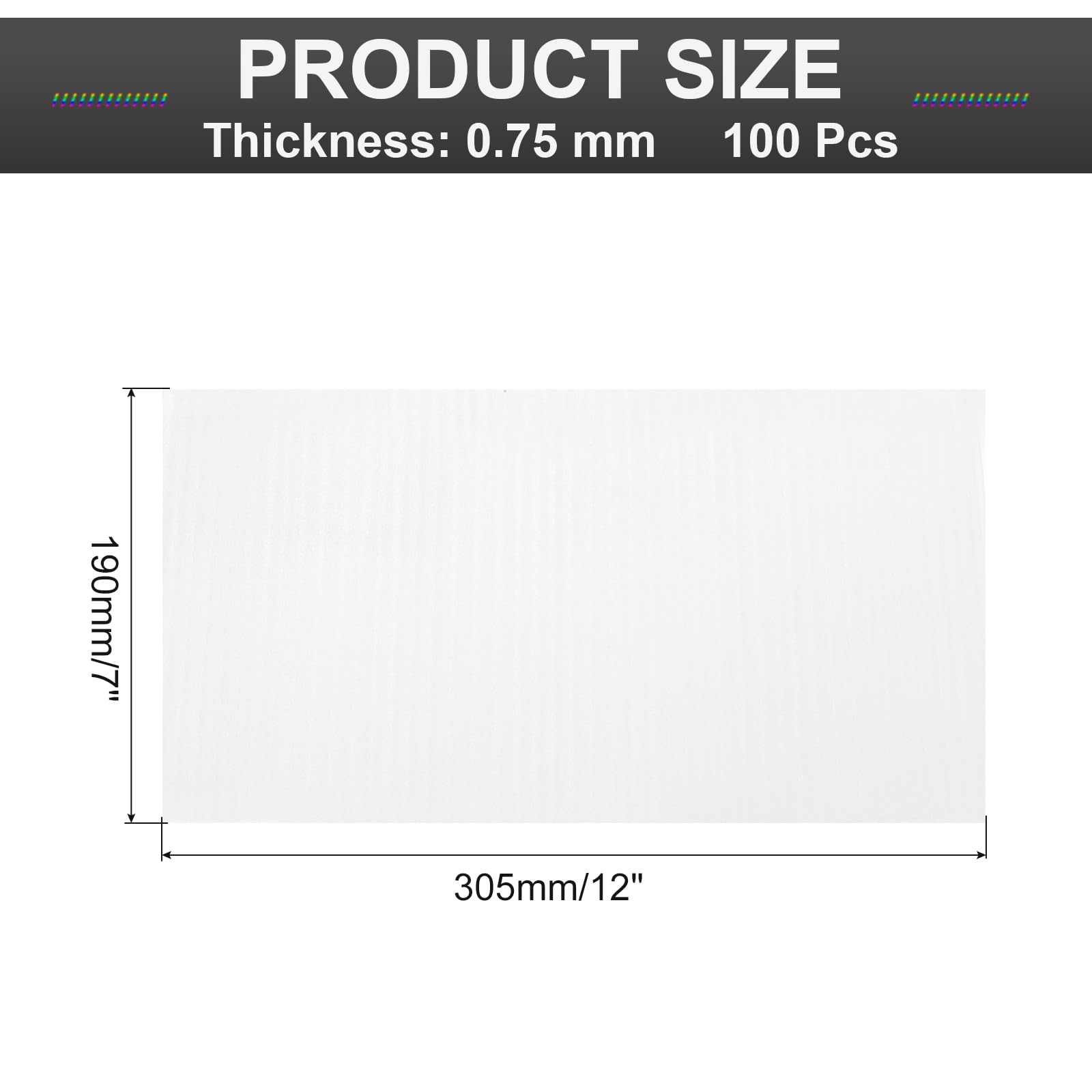 QUARKZMAN Bolsas De Espuma Para Embalaje, Paquete De 100 Unidades 7" X 12" Bolsas De Burbujas Para Envolver Suministros De Embalaje De Espuma Fundas De Embalaje Blancas Para Platos Muebles