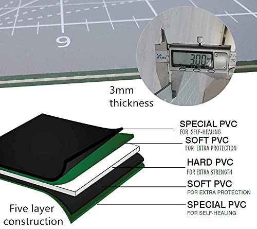 image for Headley Tools Thickened 24 x 36 Inch Self Healing Sewing Cutting Mat, 