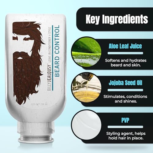 Billy Jealousy Beard Wash and Beard Quencher – Shampoo and Moisturizer for Facial Hair, Hydrates, Softens, Tames Frizz, Adds Shine, Complete Daily Grooming and Conditioning Care Kit for Men - Image 4