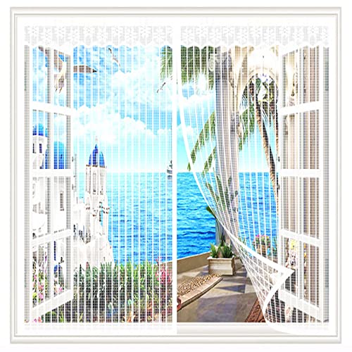 Mosquitera para ventana magnética de malla blanca con medidas 95x115cm