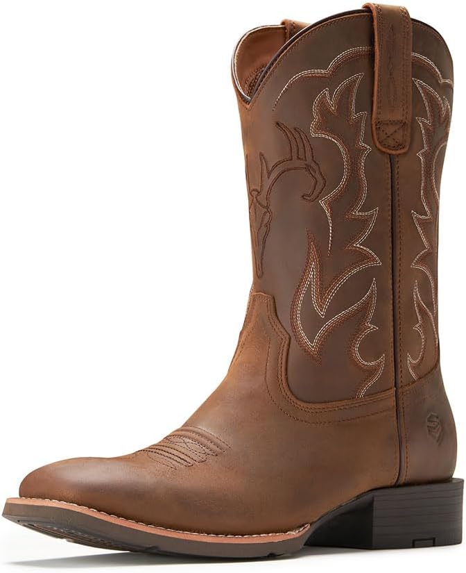 Cowboy Boots For Men - Mens Sport Wide Square Toe Western Boot