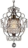 Whse of Tiffany RL4025BR Rosalie 1-Light Antique Bronze 11 inch Crystal Chandelier, 11'L x 11'W x 15'H