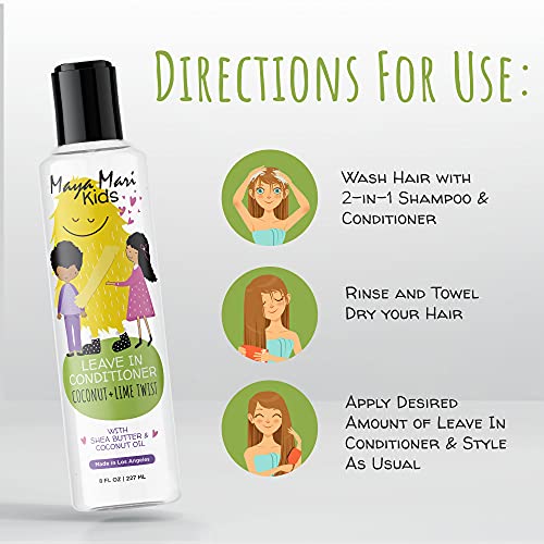 Maya Mari - Kids Leave-In Conditioner With Coconut Oil, Shea Butter, And Marula Oil, Coconut And Lime Twist, 8 Oz #TOP6