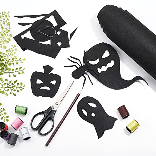 BENECREAT 10FT 15.75 Inch Wide Black Felt Roll Craft Felt Nonwoven Fabric Sheets(0.9mm Thick) Great Felt for Crafts, Patchwork Sewing, Costumes by BENECREAT - Used condition - Image 5