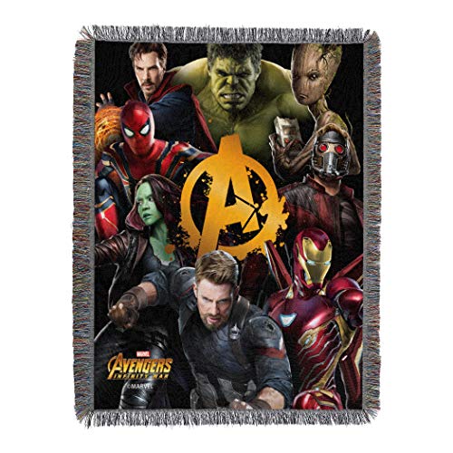 Marvel's Avengers, "Find Them" Woven Tapestry Throw Blanket, 48" X 60", Multi Color #TOP12