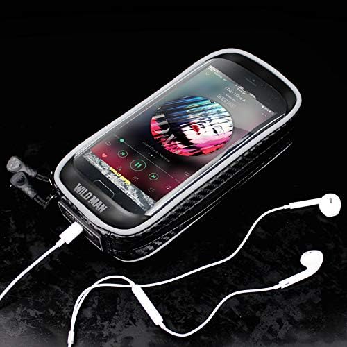 Miniatura 4 de Bolsa de manillar de bicicleta, soporte para teléfono de bicicleta, universal impermeable para bicicleta y motocicleta, bolsa de tubo superior para