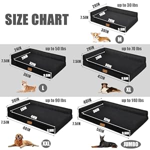 Patas Lague Orthopedic Large Dog Bed Washable Pet Sofa Bed 36''X24'' Black — photo 5 of 6